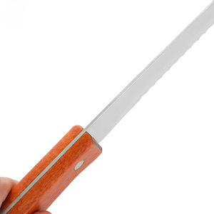Utensilios de repostería: cuchillo para pan de acero inoxidable de 8 pulgadas con mango de madera, espátula para pasteles, cortador de tostadas, cuchillo para hornear - Product Image 2