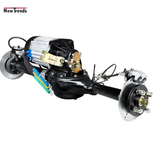 Motor diferensial tanpa sikat 3000 W 60V 72V, perakitan poros belakang rem cakram untuk listrik besar, konversi Go Cart tiga roda