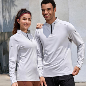 Camiseta Personalizada con Cuello Alto y Cierre de Cremallera, 230 g/m², Unisex, 93% Poliéster, 7% Elastano, Manga Larga, Cierre de Cremallera por la Mitad, Lisa - Product Image 2