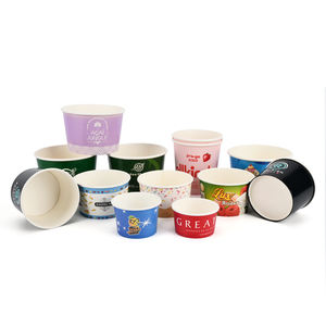 Gobelets en papier biodégradables et écologiques pour fruits en gelée, crème glacée et yaourt glacé, tailles 3oz/5oz, qualité alimentaire, double revêtement - Product Image 6