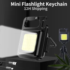 Harga Terbaik Manufaktur Mini Cob Torch Rechargeable Keychain Senter Alat Led Pocket Emergency Light