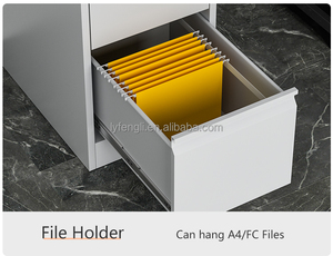 Meuble de rangement en acier au design moderne, armoire à dossiers à 2 tiroirs, casier métallique pour bureau, maison, école, hôpital, durable et organisateur - Product Image 2