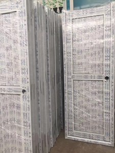 Puertas Plegables Horizontales de <span class=keywords><strong>PVC</strong></span> Sólido de Diseño Moderno para Entrada Interior y Baño con Vidrio a Prueba de Agua - Product Image 3