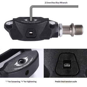 Pedal de bloqueo para bicicleta de carretera, pedal con rodamiento y placa de bloqueo, sistema <span class=keywords><strong>SPD</strong></span>, diseño de tensión ajustable - Product Image 4