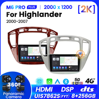 MEKEDE M6 PRO radio de coche android voiture lecteur mp3 voiture accessoires voiture écran tactile pour Toyota Highlander 2000 2007 BT GPS