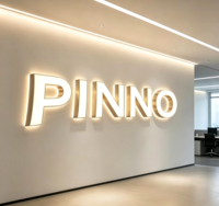 Lettres lumineuses LED personnalisées double face en acrylique et acier inoxydable, éclairées à l'avant et à l'arrière, pour enseignes de magasin