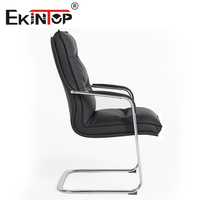 Chaise de bureau Ekintop à prix abordable, populaire, sans roulettes, en cuir