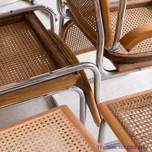 <span class=keywords><strong>Fauteuil</strong></span> rétro classique en porte-à-faux à structure métallique chaise de salle à manger <span class=keywords><strong>vintage</strong></span> en <span class=keywords><strong>rotin</strong></span> avec accoudoirs - Product Image 6