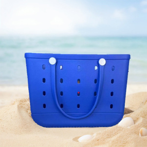 Factory Custom Wholesale EVA <strong>Children's</strong> Open Beach Storage Tote <strong>Bag</strong> with ZIP Closure Portable Hole Design Vegetable Basket - Product Image 4