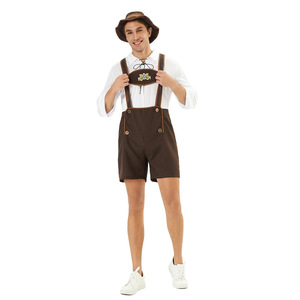 Disfraz de Cervecero Bávaro para Hombre del Oktoberfest de Múnich, Color Marrón, Tallas M-3XL, con Sombrero, Ropa para Actuaciones - Product Image 3