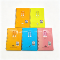 Carnet à spirale A5 en polypropylène rigide, 120 feuilles, avec fenêtre découpée créative, carnet personnalisé, agenda A5 en gros