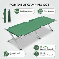 Lit de camping pliable de luxe individuel en aluminium Oxford 600D personnalisé, léger et portable, pour l'extérieur, le jardin et les voyages, avec sac de transport