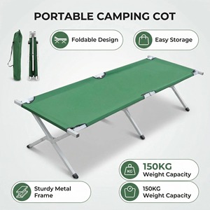 <span class=keywords><strong>Lit</strong></span> <span class=keywords><strong>de</strong></span> camping <span class=keywords><strong>pliable</strong></span> <span class=keywords><strong>de</strong></span> luxe individuel en aluminium Oxford 600D personnalisé, léger et portable, pour l'extérieur, le jardin et les voyages, avec sac <span class=keywords><strong>de</strong></span> transport - Product Image 2