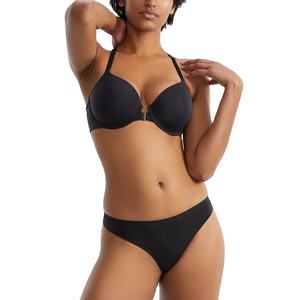 Cintura bassa in <span class=keywords><strong>microfibra</strong></span> liscia elasticizzata con copertura posteriore sfacciata perizoma senza cuciture Set <span class=keywords><strong>reggiseno</strong></span> e mutandine da donna di tutti i giorni - Product Image 1