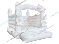 Château gonflable de mariage blanc, Moonwalk, château gonflable extérieur, Moon Castle, château gonflable de mariage blanc