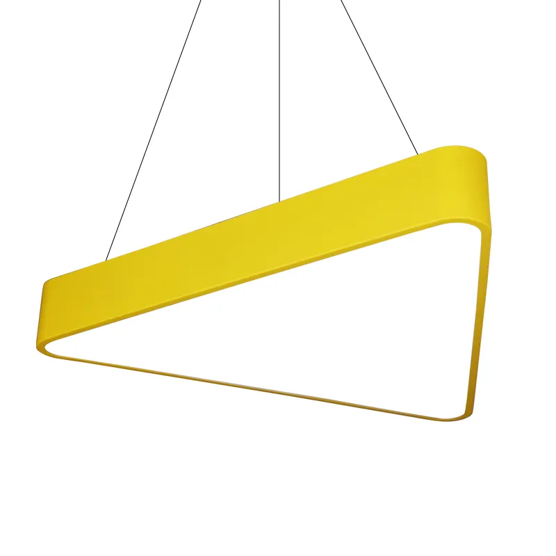 Высокояркий светодиодный подвесной потолочный линейный треугольный светильник фитинги алюминиевый корпус светодиодные офисные светильники