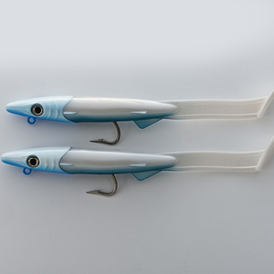 Leurre souple artificiel en acier inoxydable à tête plombée pour anguille, 12 cm, équipé d'un hameçon VMC, 26g, Raglou Hybrid, best-seller transfrontalier - Product Image 5