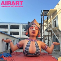 Festival de música de carnaval, decoración de escenario, estatua inflable gigante, escultura Artair, modelo de diosa inflable personalizado para Decoración