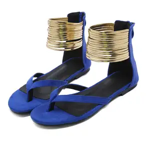 CSS558 ankle golden straps shoes sandals for girls flats shoes flip flops thong sandals