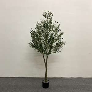 Árbol de Olivo Artificial de Plástico y Seda, Resistente al Agua, con Ramas Gruesas y Abundantes, para Decoración Interior y Exterior del Hogar, Venta al Por Mayor - Product Image 4