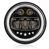 HGD 7 inç Off road led farlar evrensel melek gözü yuvarlak jeep wrangler için led far