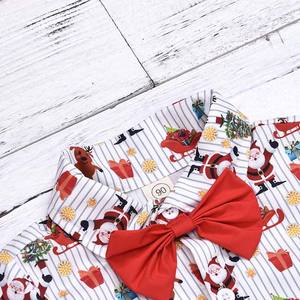 Tenue de fête de Noël Messieurs Chemise à manches courtes <span class=keywords><strong>Pantalon</strong></span> rouge Tenues de Noël pour garçons KBCS-001 - Product Image 4