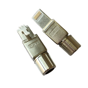 LAN 电缆免工具组装 RJ-45 <span class=keywords><strong>Cat</strong></span> 7 连接器模块化插头，STP Cat7 金属屏蔽 - Product Image 1