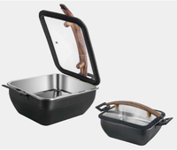 Réchaud de buffet en acier inoxydable de qualité supérieure pour hôtel, réchaud de buffet commercial, pot thermique, réchaud de buffet chauffé
