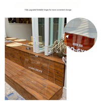 Tapis de table triangulaire en acrylique UV semi-transparent, luminosité personnalisable, résolution IP65, résistant aux intempéries, montage au sol