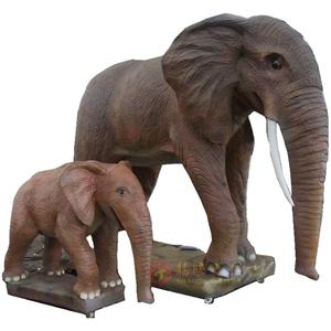 Neuankömmling Lebensgröße Fiberglas Realistische Elefanten skulptur Animatronic Tiere Modell Großhandels preis für Zoo Vergnügung spark - Product Image 1