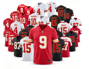 Camiseta de Fútbol Estilo Kansas City Unisex al por Mayor # 15 Patrick Mahomes # 32 Bolton # 87 Kelce # 10 Pacheco Short Estampado Americano - Product Image 1