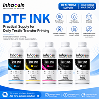 Encre blanche DTF pour Epson XP600 I3200 CMYK 5 couleurs pour l'impression textile, atelier, usine, tissu en coton, toucher doux, film PET