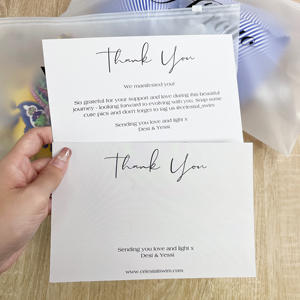 Cartes de remerciement personnalisées imprimées en couleur 12x15cm, cartes d'insertion de marque pour l'emballage de cadeaux de commerce électronique avec un design personnalisé - Product Image 5