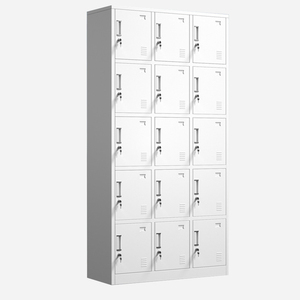Casier démontable en acier gris verrouillable pour le rangement dans les salles de sport et les bureaux - Product Image 1