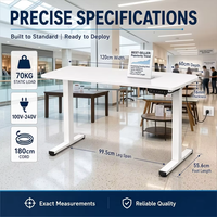 Vente d'usine - Table de bureau ergonomique 120 * 60 CM 140 * 60 CM avec contrôleur de mémoire - Bureau debout électrique réglable en hauteur de qualité supérieure