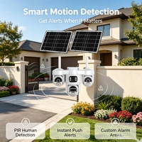 Caméra de surveillance PTZ solaire extérieure 4G avec carte SIM O-kam, suivi de mouvement humain, installation facile, support domestique gratuit