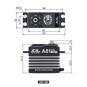 AGFRC A81CHL 50kg-cm Motor RC sin Núcleo de Alto Torque y 0.168s para Camiones/Barcos RC 1/10 1/8 - Product Image 2