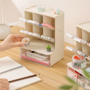 Multifunctional Cosmetic Storage <b>Box</b> Desktop Office Pen Holder <b>Makeup</b> Organizer with Drawers - Product Image 5