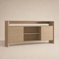 Meuble TV moderne en bois pour salon, meuble de rangement avec étagères ouvertes, console, buffet, meuble de rangement