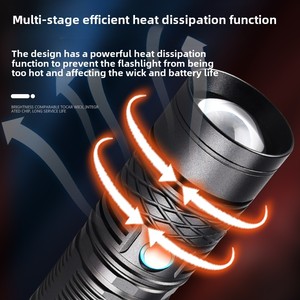 Không thấm nước IPX4 đánh giá ngọn đuốc <span class=keywords><strong>laser</strong></span> với chống trượt cơ thể Hợp kim nhôm để kiểm tra công nghiệp và sử dụng khẩn cấp - Product Image 4