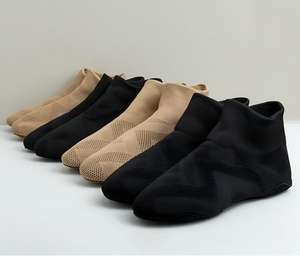 <span class=keywords><strong>Chaussures</strong></span> de <span class=keywords><strong>danse</strong></span> latine unisexes respirantes pour entraînement en salle, yoga, confortables, en satin, à semelle souple, extensibles, pour la compétition - Product Image 5