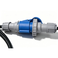 Cable de alimentación con enchufe hembra CEE 32A de 3 pines, cable de neopreno H07RN-F de 3*6 mm² con terminal de anillo o extremo abierto