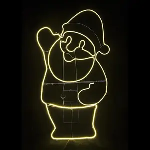 Décoration murale de chambre à LED USB Novelty Art Decorative Night Lights Neon Lights Santa Claus decor Lights