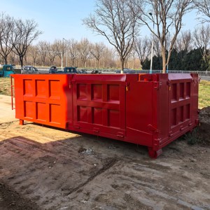 Conteneur à déchets de 18 m³ pour <span class=keywords><strong>ferraille</strong></span> et débris de construction, avec système de levage par crochet, pour le recyclage - Product Image 2