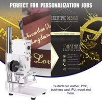 Petite machine à estamper à chaud numérique manuelle, machine à embosser le cuir, machine à presser à chaud, logo personnalisé sur le bois, le PVC, le papier