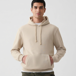Cotton Men's Winter Half Zip Hoodie Custom Oversized Eco-Friendly Velour Heated Pocket Casual Sportswear - Product Image 1