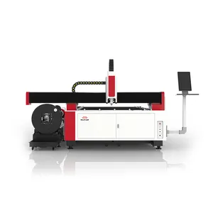 Mesin pemotong Laser 1000w, peralatan pemotong serat Laser 3kw untuk lembaran dan tabung