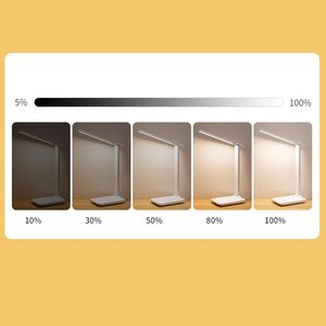 Lámpara de escritorio <span class=keywords><strong>LED</strong></span> con control táctil, lámpara de mesa Protección ocular Atenuación táctil Carga 180 grados Diseño de soporte plegable con tapa - Product Image 4
