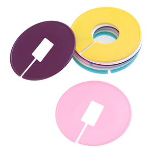 Round Color <b>Plastic</b> Hanger Tags Clothing Rack Dividers - Product Image 4