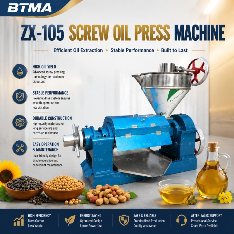 ZX-105 Industrial Oil Expeller for Medium & Large-Scale Plants